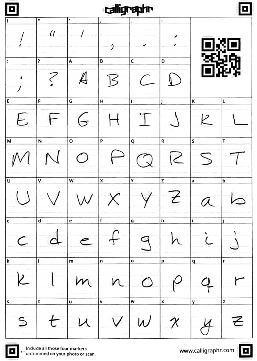 make your own handwriting font with calligraphr - podfeet podcasts